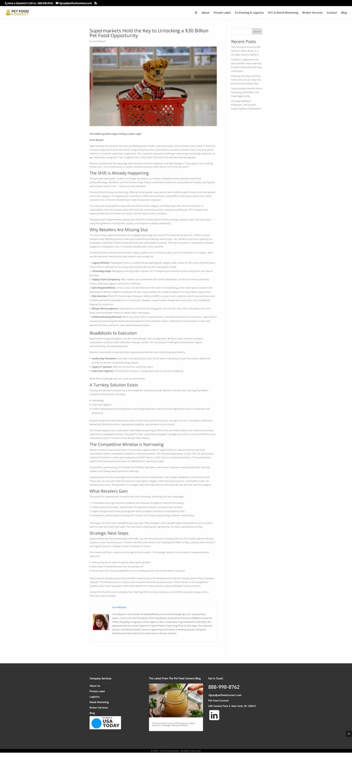 Advertorial for a client